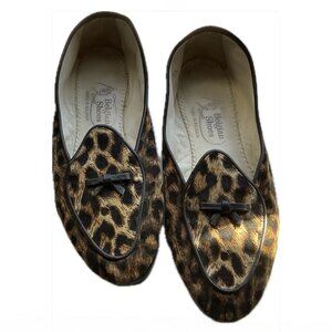 Belgian Shoes Cheetah Print Velvet Midinette size 5.5